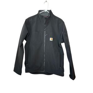 Carhartt Rain Defender Softshell Jacket Men's Medium Black Full Zip Work Coat